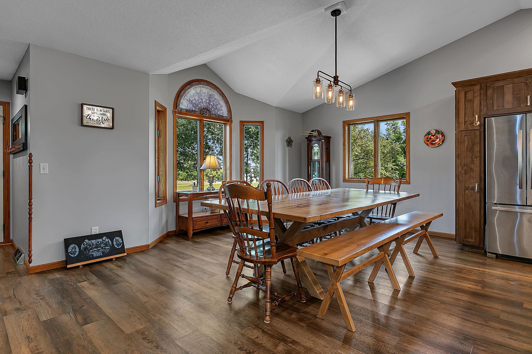 The large windows throughout fill the home with natural light!