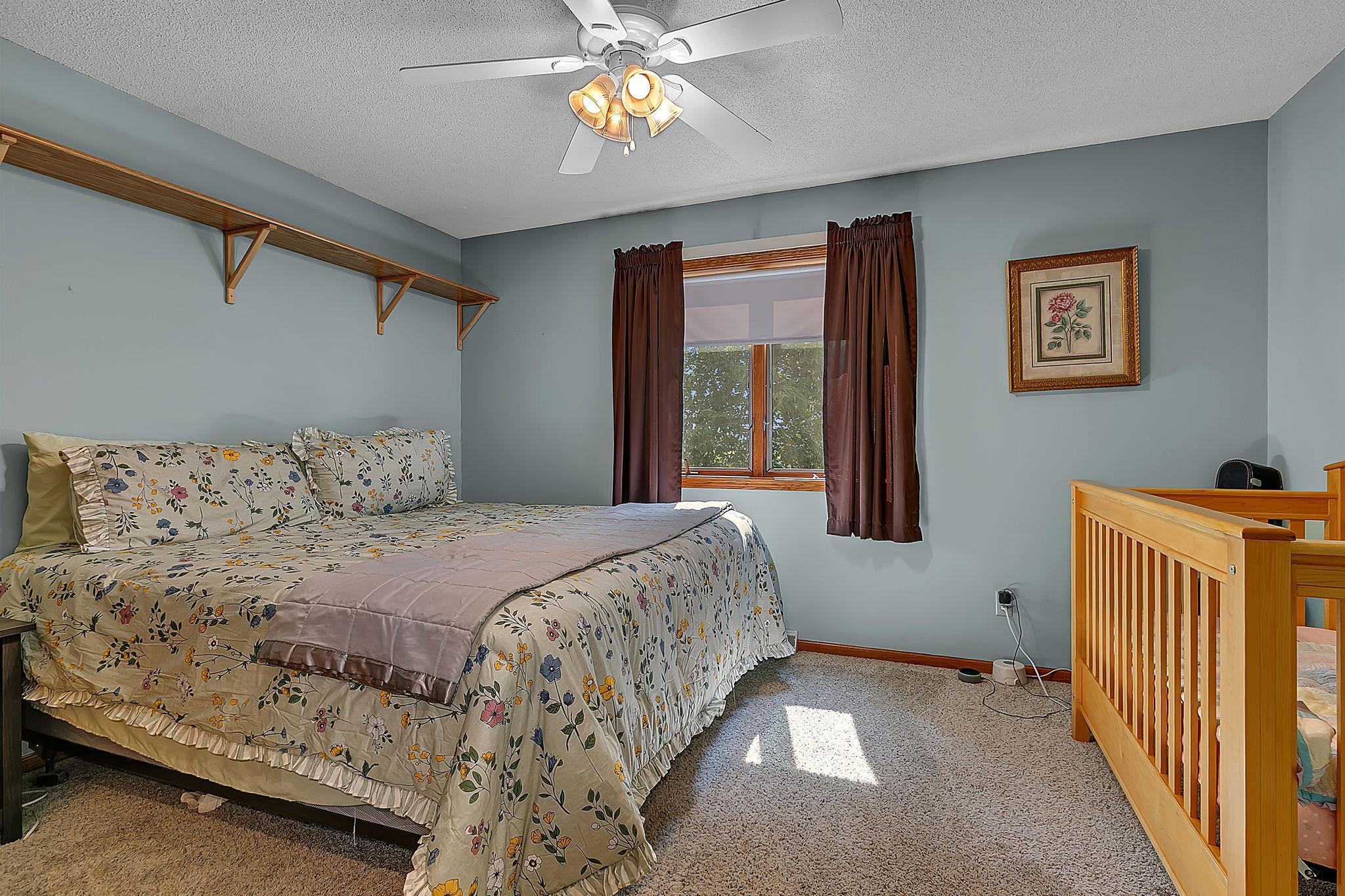 The upper level has 2 other large bedrooms