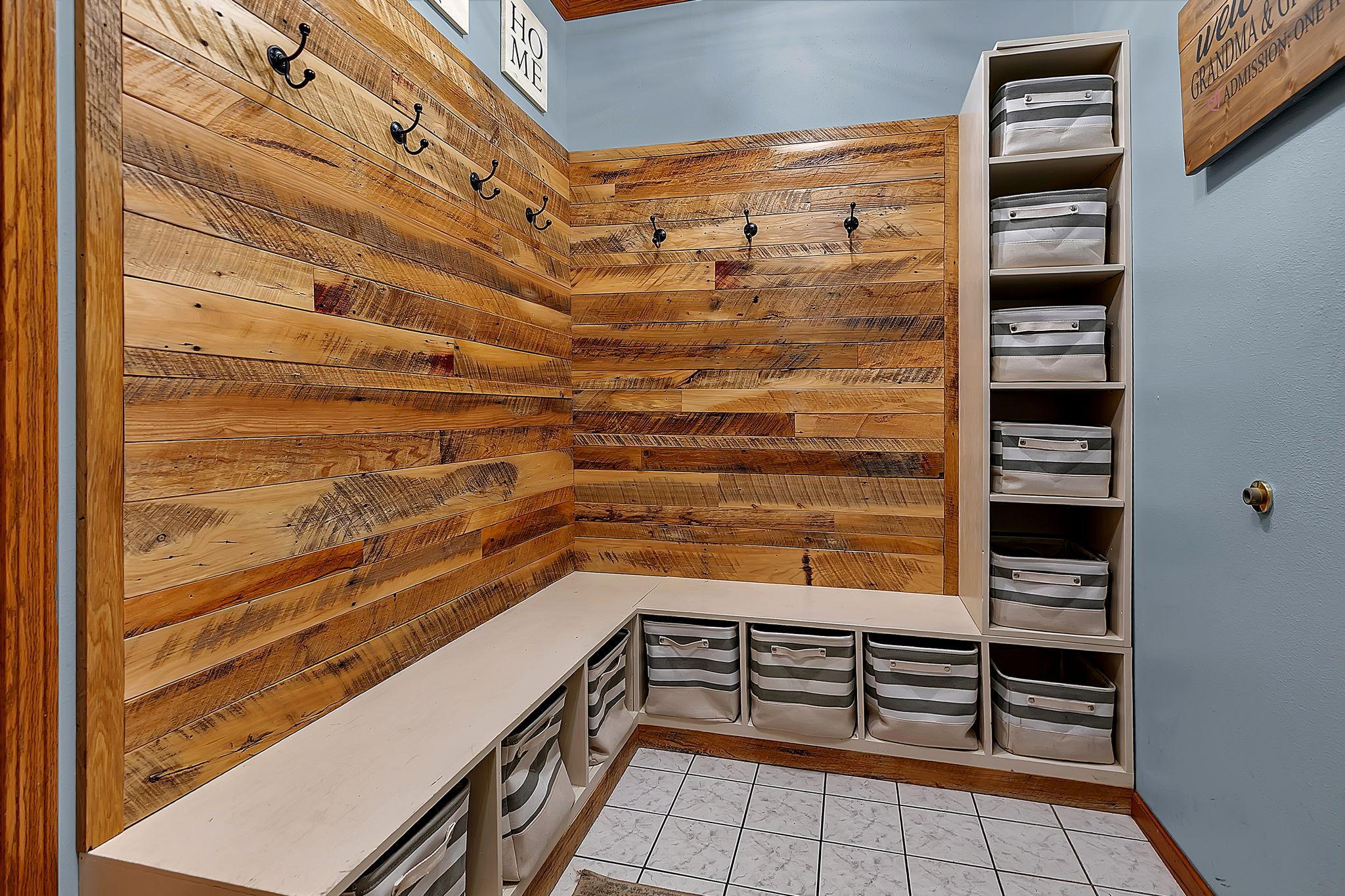 And a mudroom off the garage