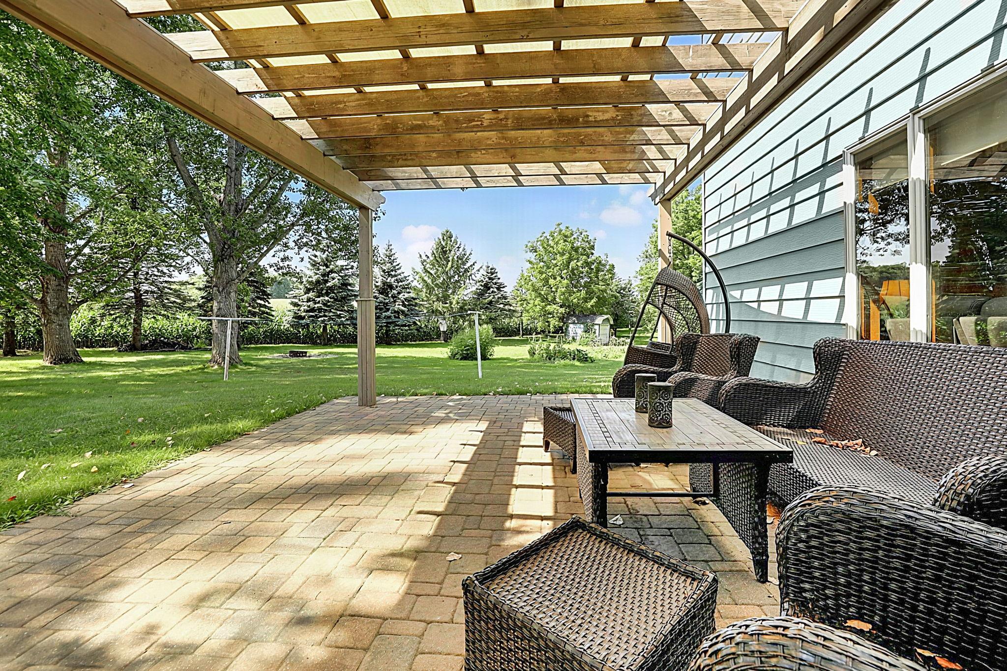 The perfect outdoor seating areas to enjoy this beautiful lot!
