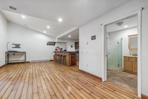 Efficiency w/ bath in upper level of shop