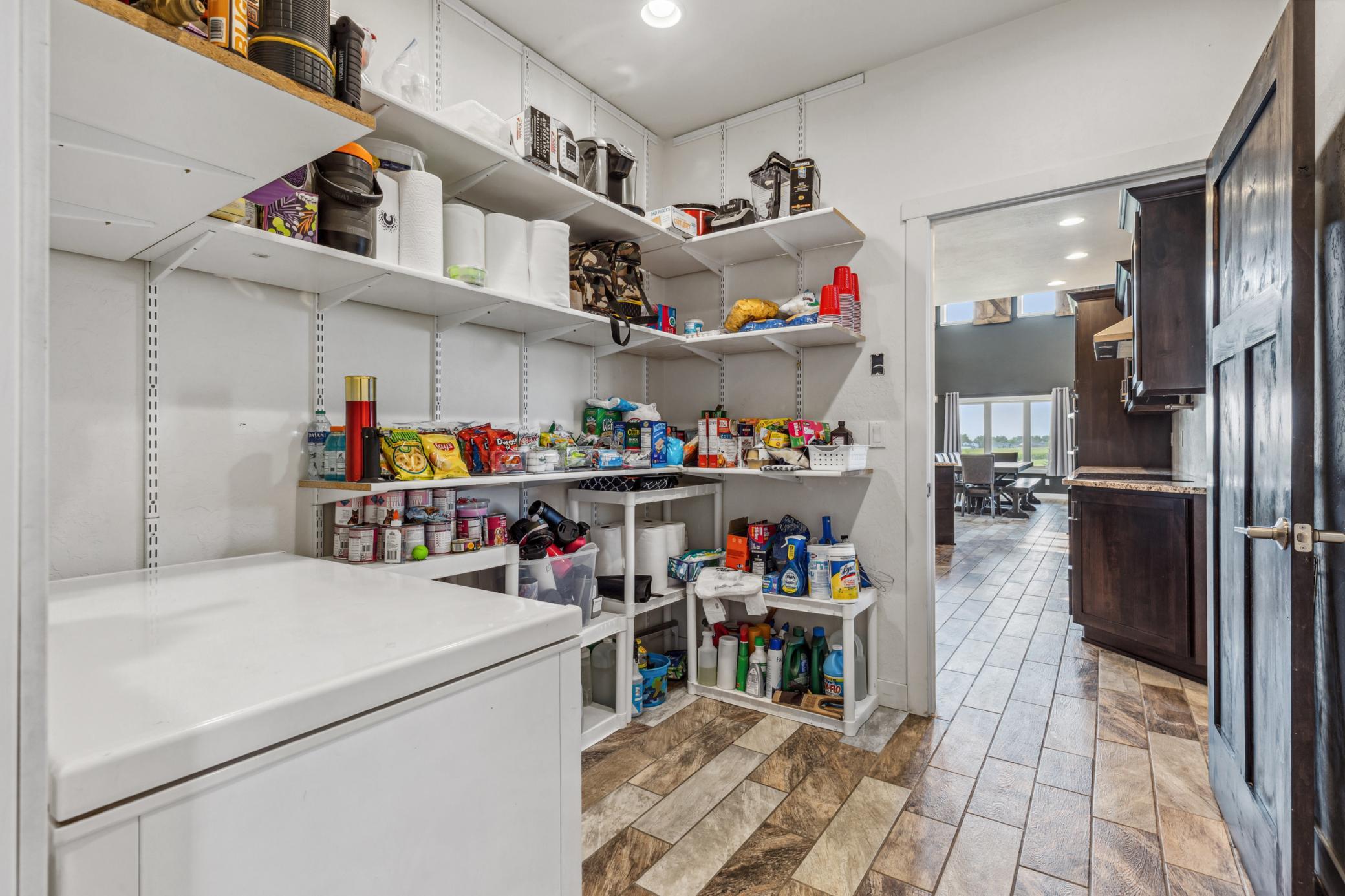 Spacious Walk-Thru pantry