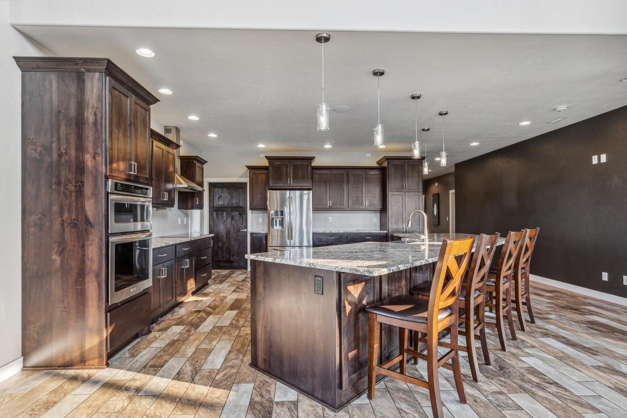 Kitchen Island w/ pendant lighting