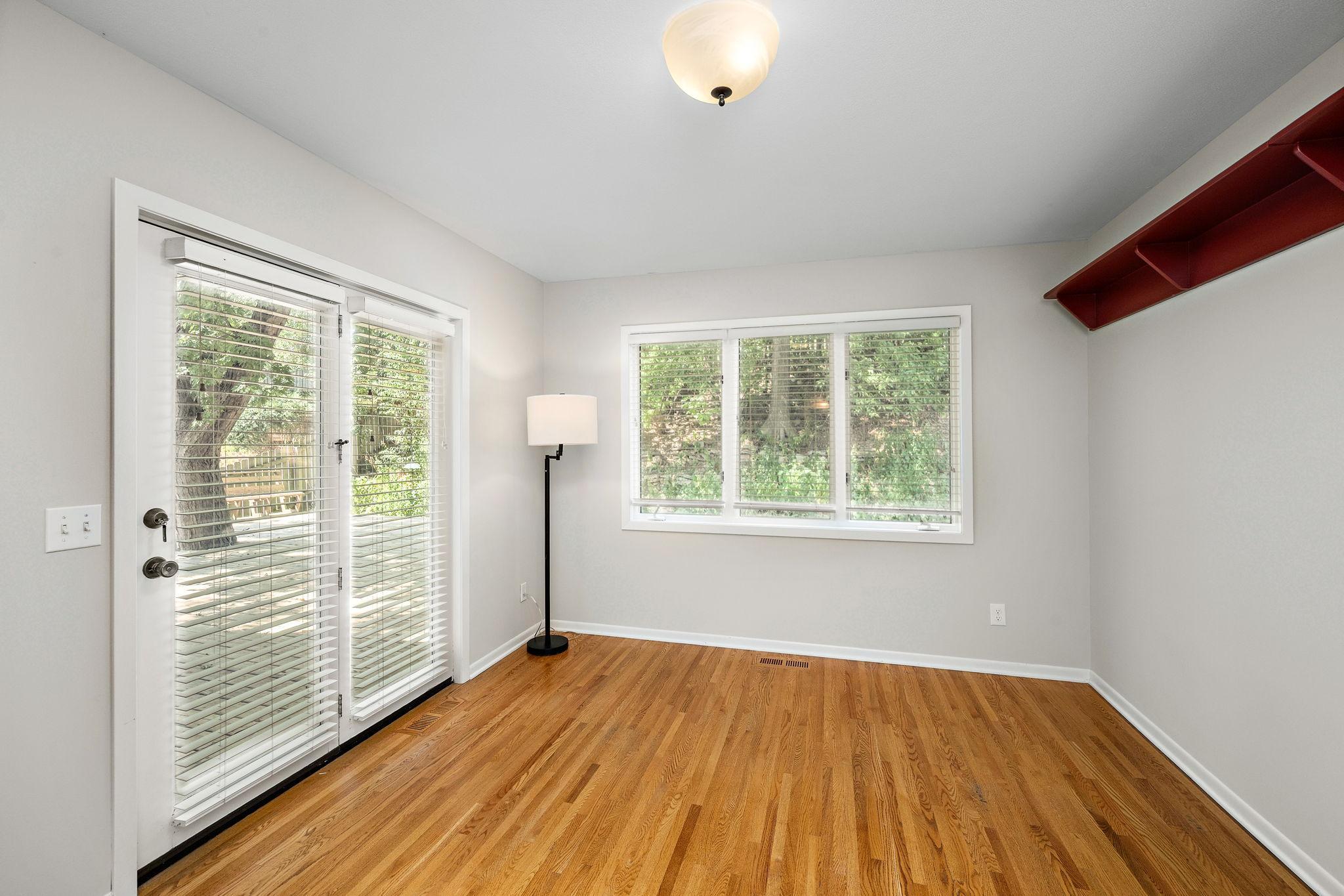 Walkout to spacious deck