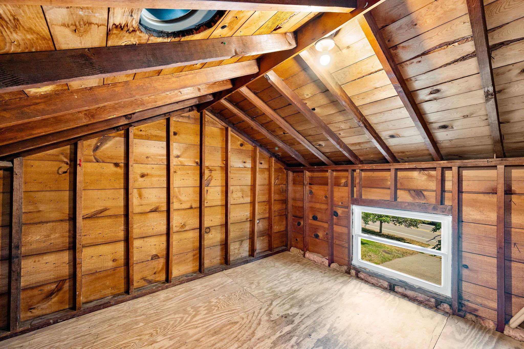 Extra space over the garage is perfect for storage or future expansion