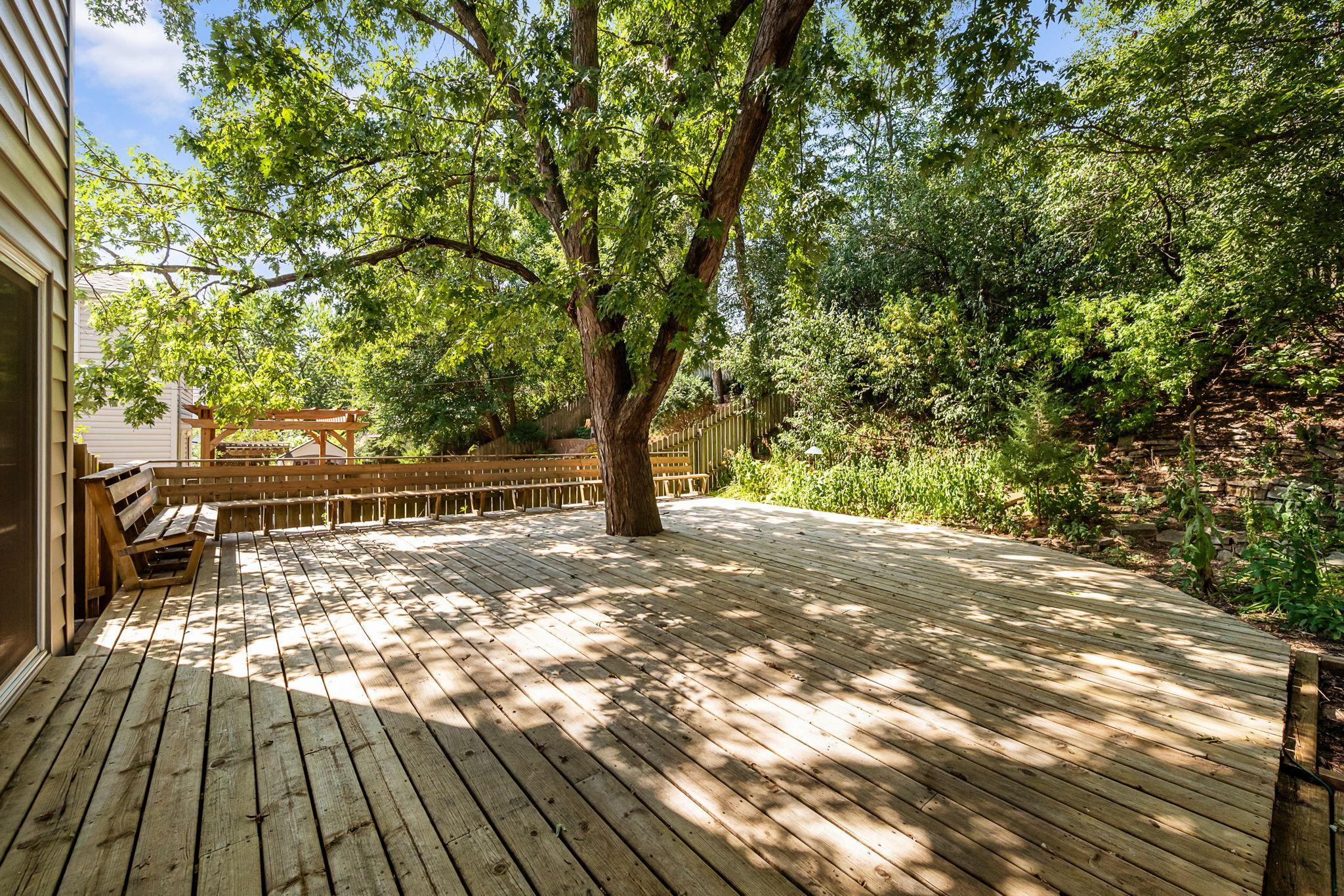 Easy, breezy backyard with no mowing!