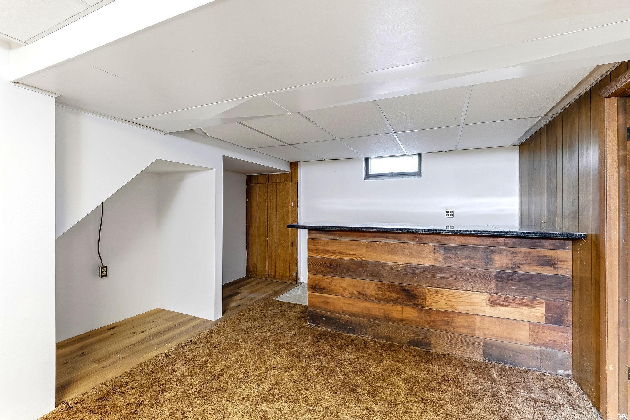 Lower level with bar area