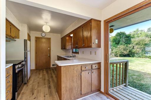 Main floor kitchen with access to one car garage.