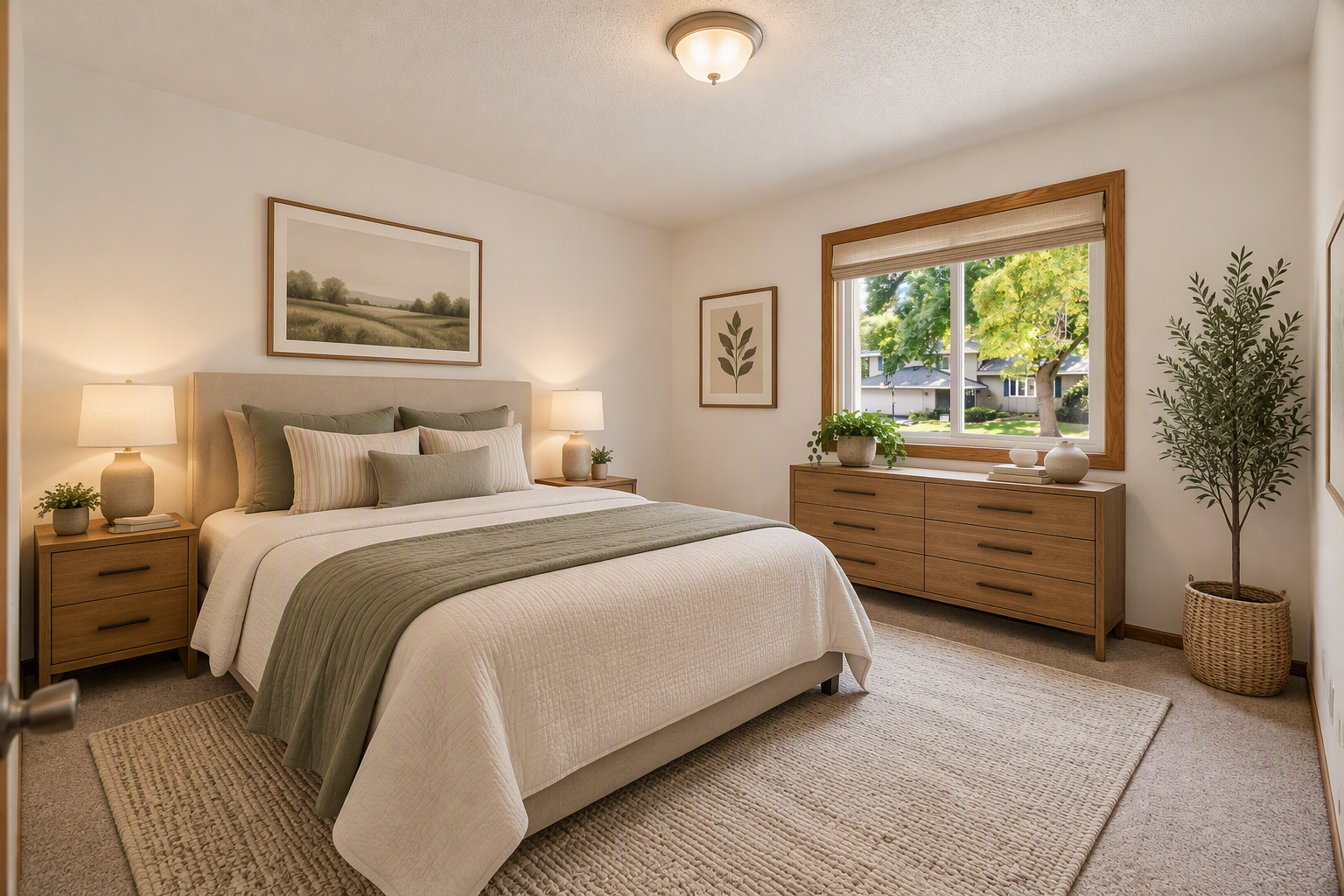 Main level bedroom #2. Virtually staged for inspiration.