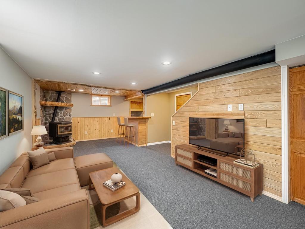 virtually staged family room