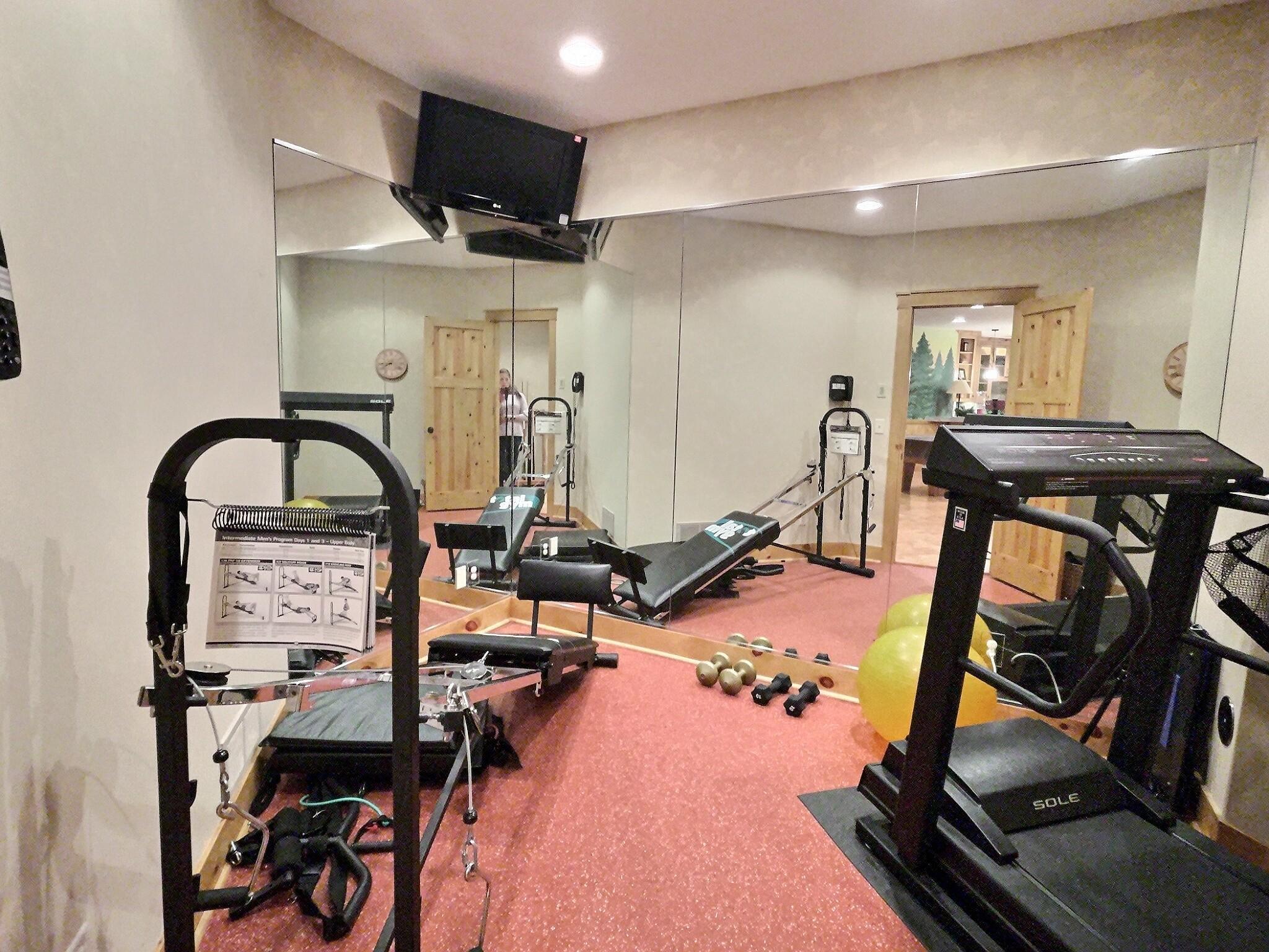 Never leave the house again to work out, this at-home-gym has plenty of space for all your gear.