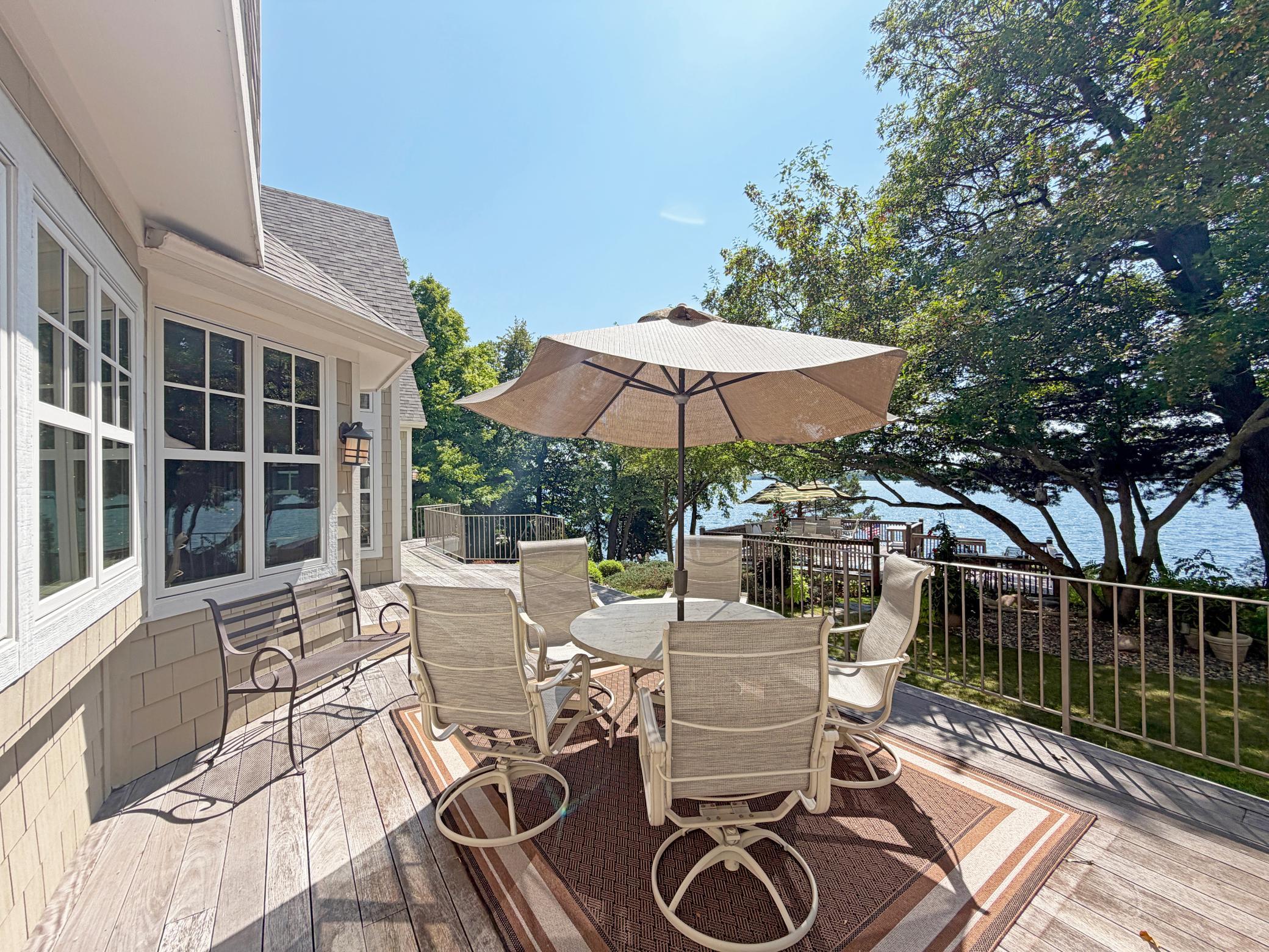 14x42 deck wraps the length of the house. Gorgeous landscaping outlines the yard.
