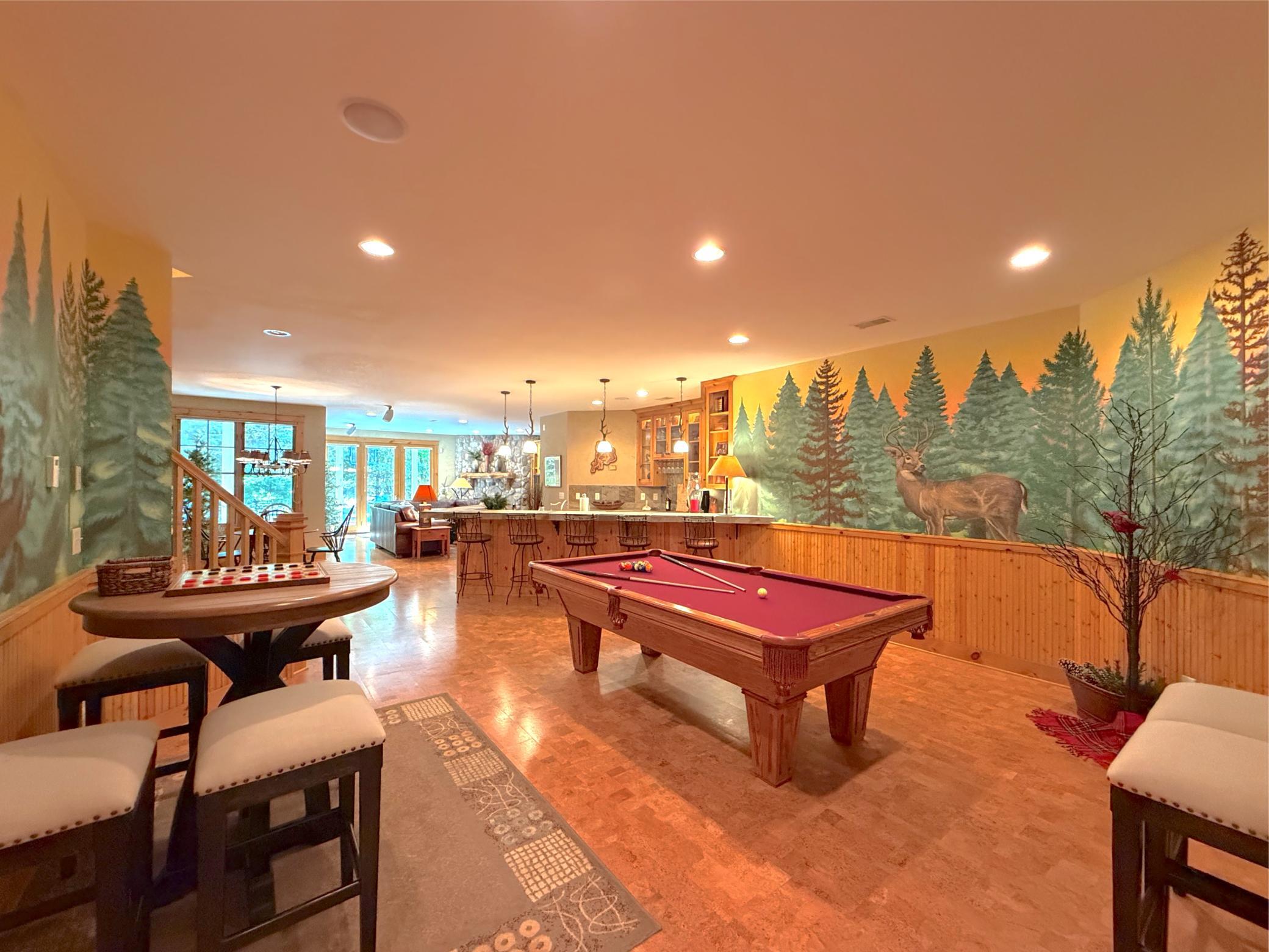 Entertain with the lower level entertainment room including plenty of space for a pool table.
