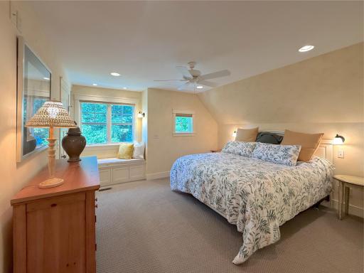 Relax with a window seat offering fantastic Lake Sylvia views in the second suite in the upper level, your guests will be so comfortable.