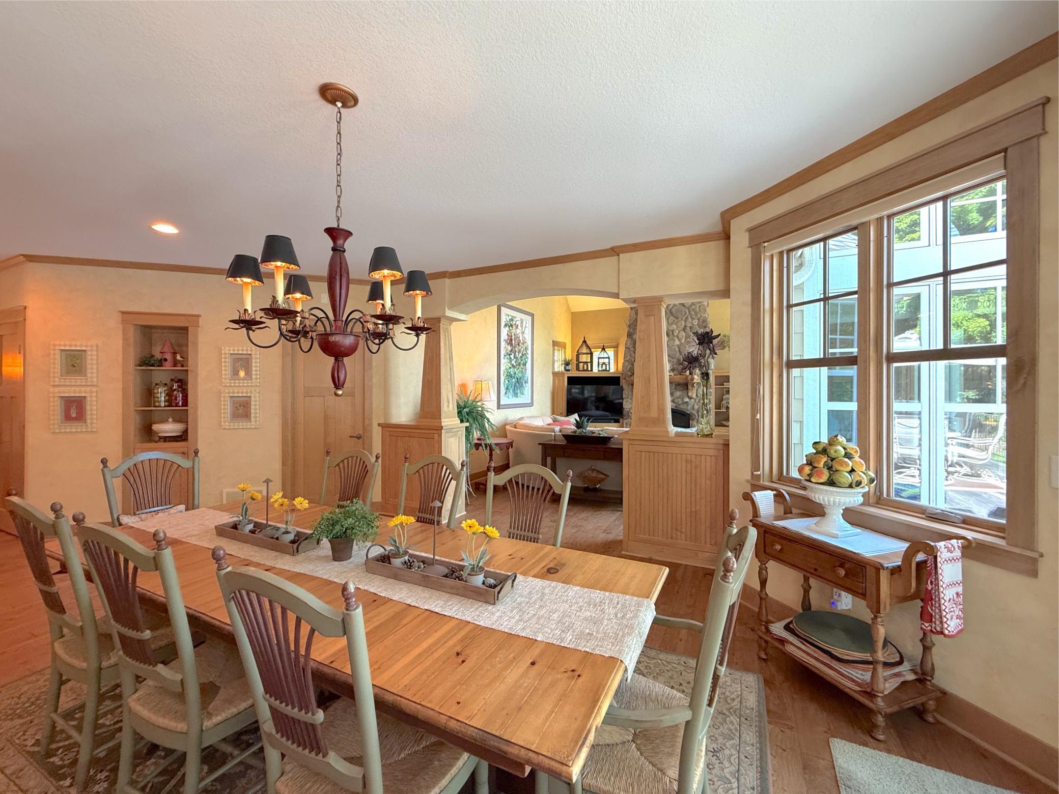 Fall in love with all the custom intricate details throughout the home from built in cabinets to beautiful flooring to crown molding.