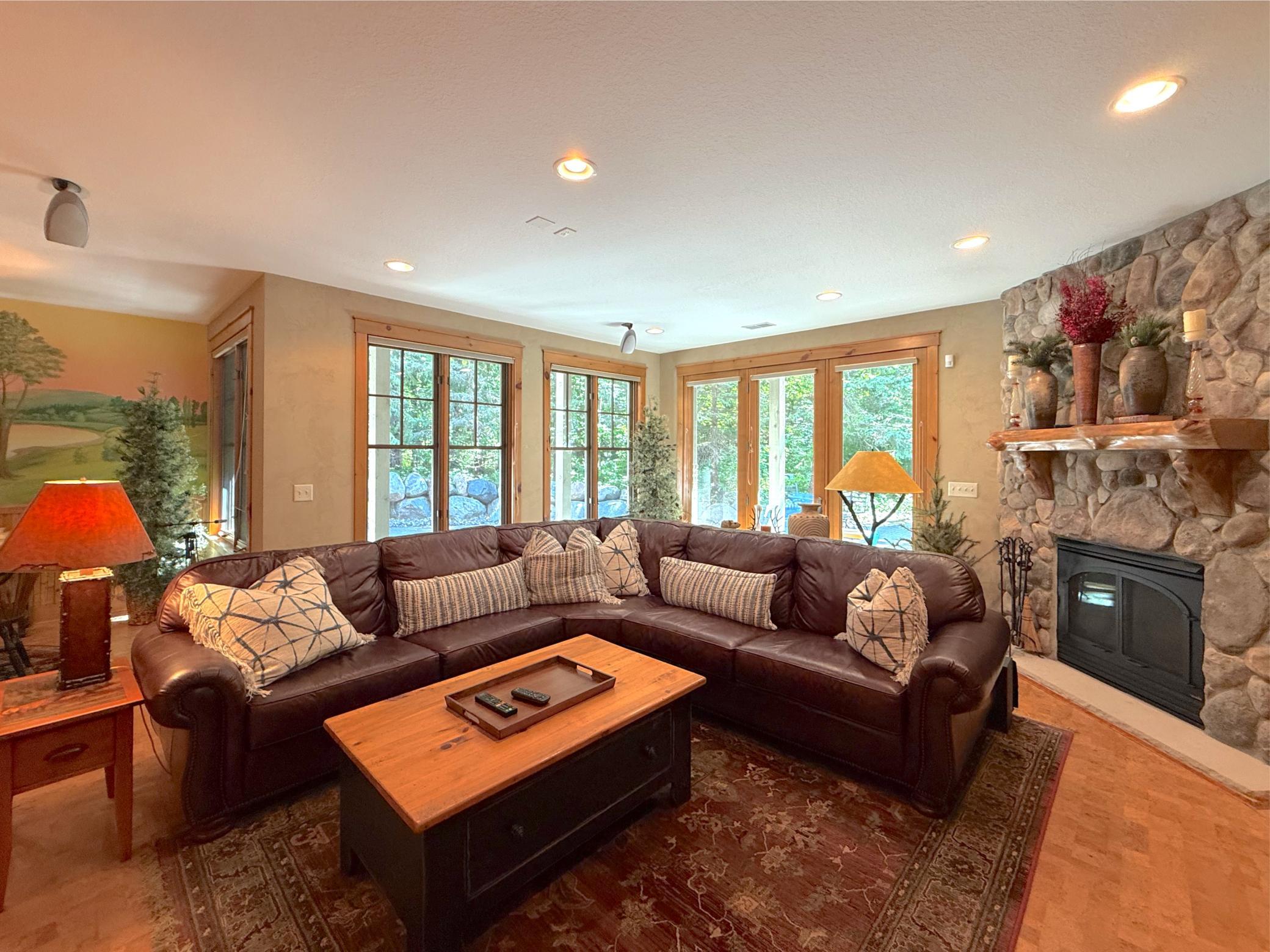 Walk-out to the lower level lakeside patio right from the family room, what else more do you need!