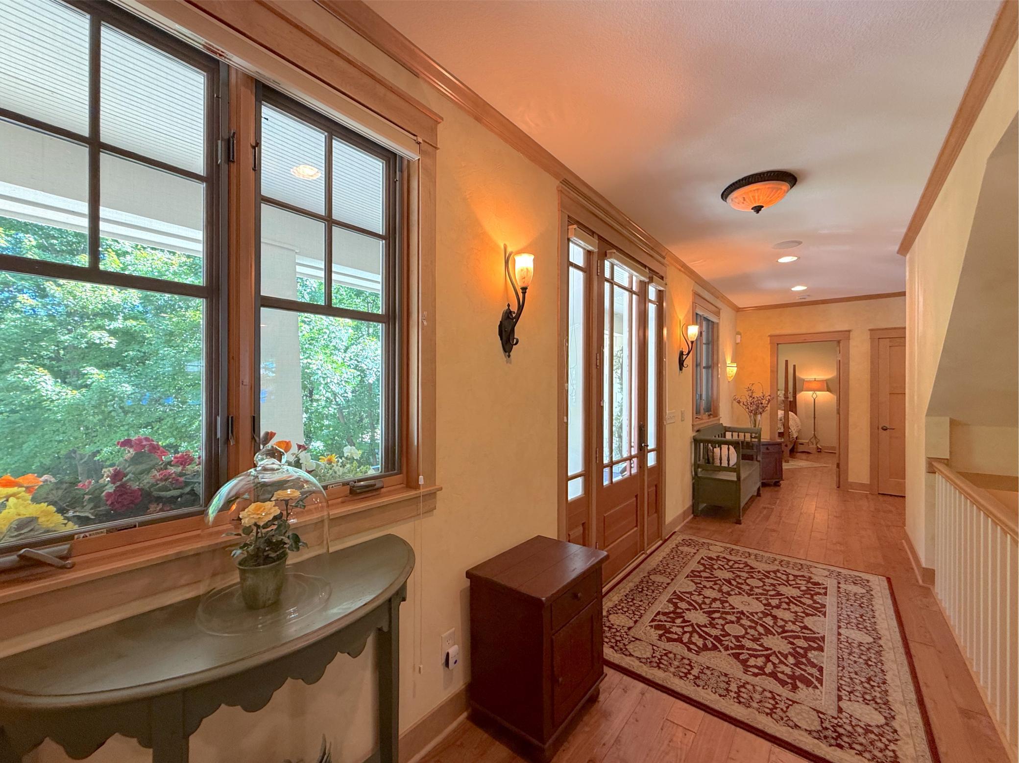 The foyer offers large front entry door, and leads to the kitchen, pantry, laundry/mud room and master suite.