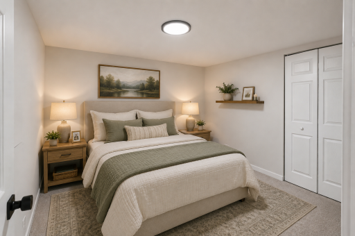 4th Downstairs Bedroom (Virtually staged)