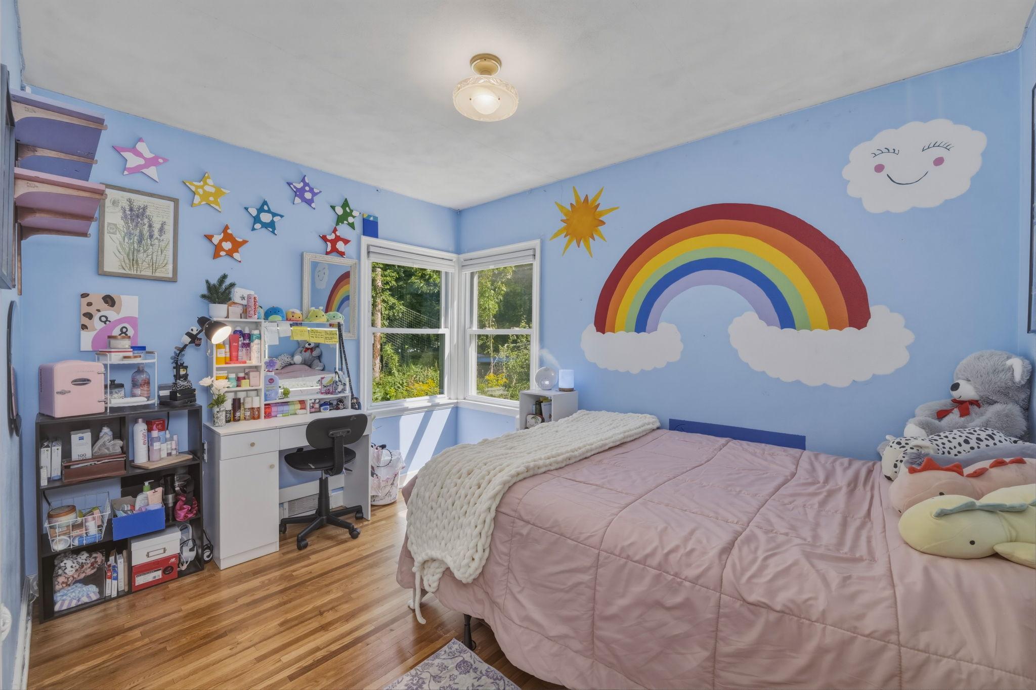 Main Level Bedroom 3, Love those corner windows!