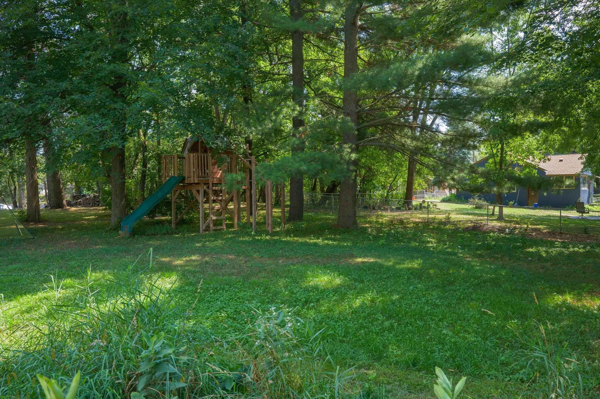 Custom built treehouse in the backyard!