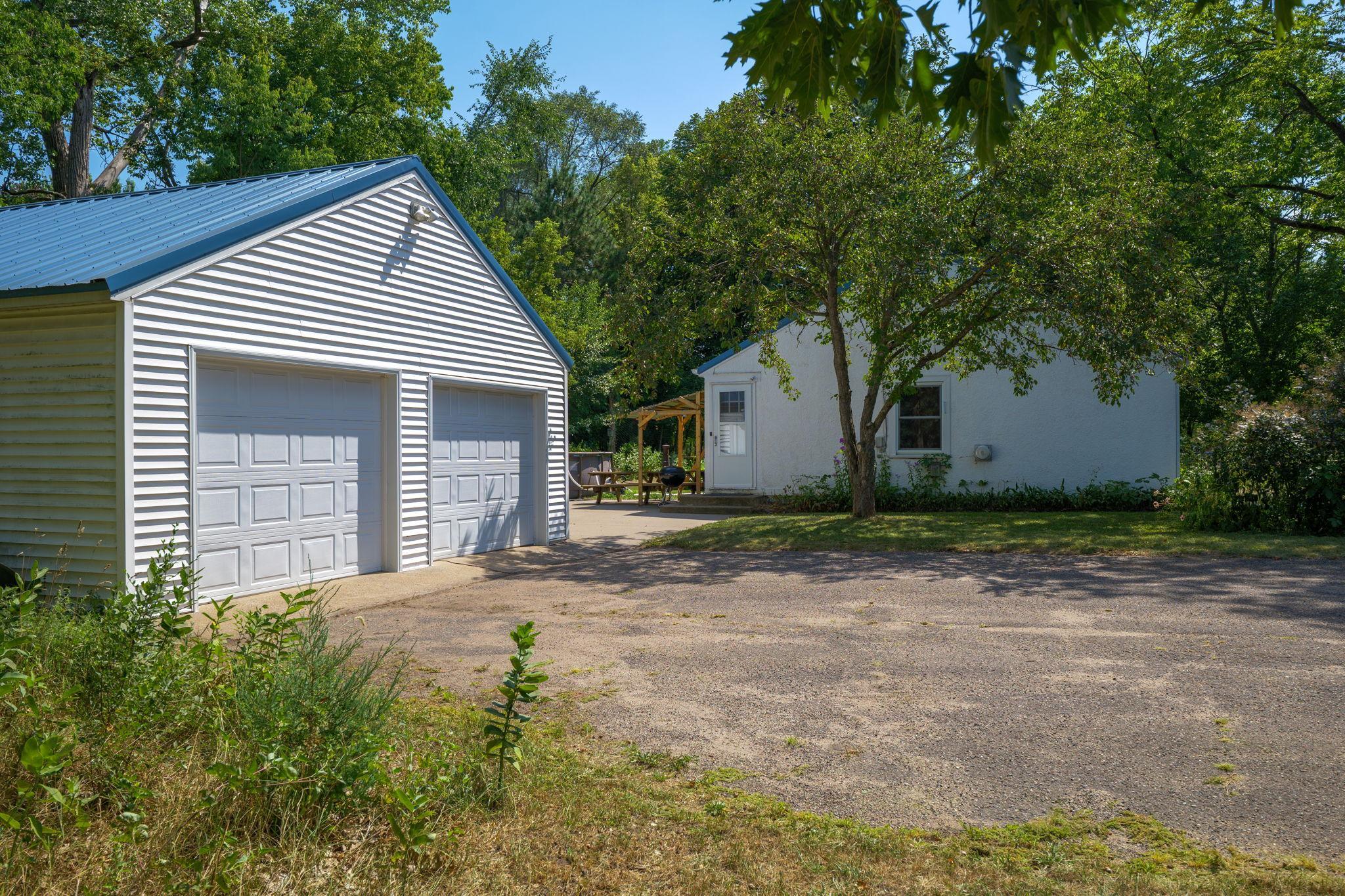 Expansive 2 stall garage, plenty of storage space!