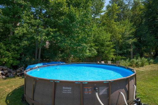 The above ground pool can stay with the home or be removed