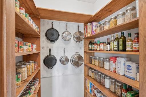 Virtually staged pantry.
