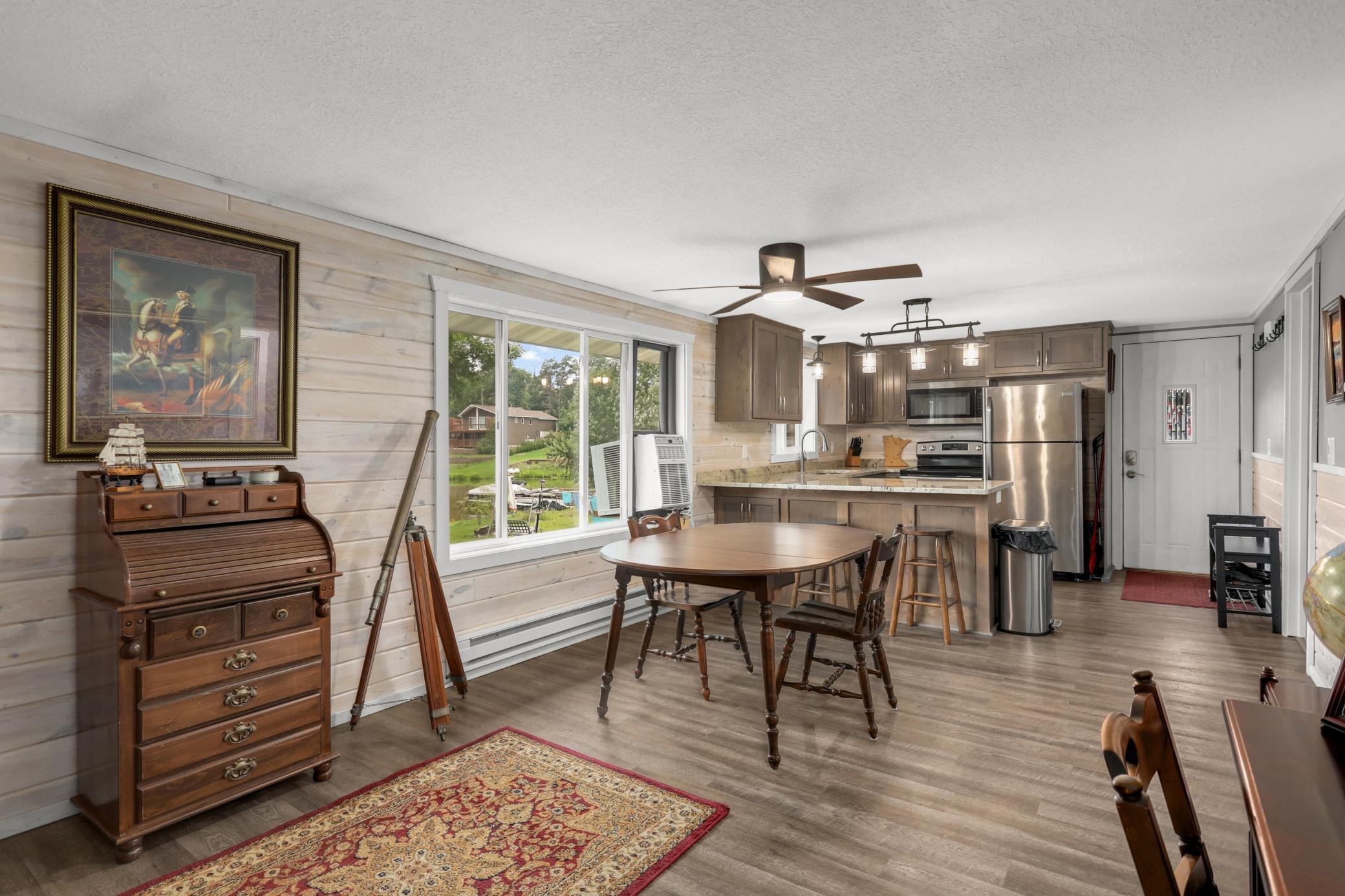 Fabulous open floor plan with multiple options for this space but currently used as dining area.