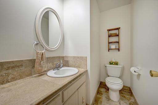 Updated 1/2 bath on upper level