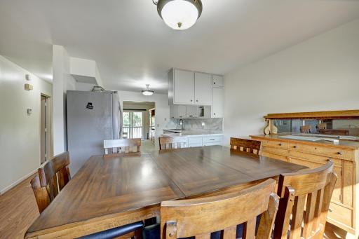 Dining room looking through kitchen into livingroom