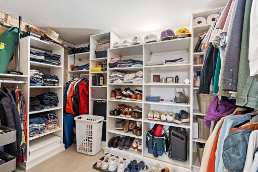 Spacious walk-in closet off the front flex space