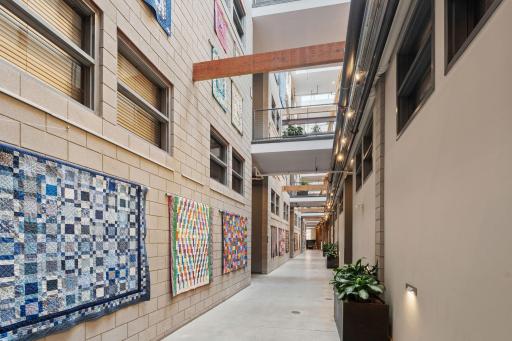 801 showcases rotating local art in common areas