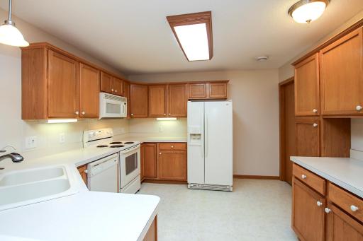 Kitchen area is conveniently laid out with plenty of room