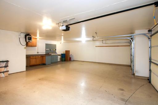 Your 3 stall garage is insulated, heated and has epoxy floors.