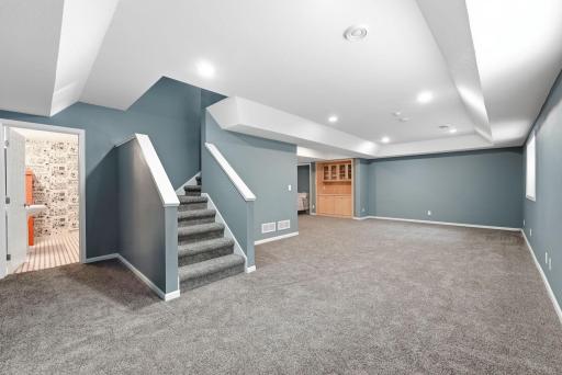 Walk down to your lower level living.
