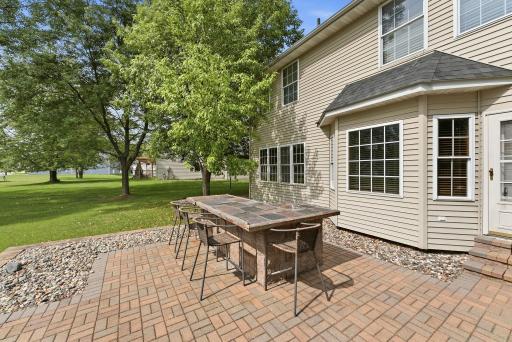 Back patio creates a great outdoor living space.