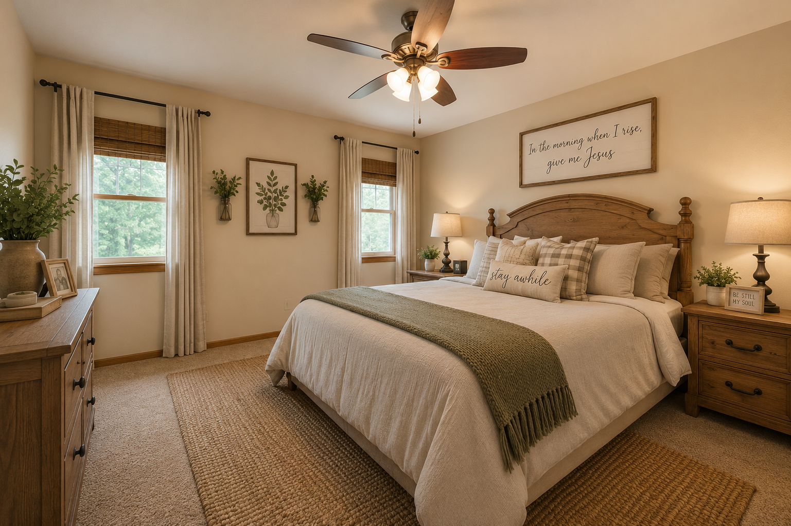 Primary Bedroom Virtually Staged