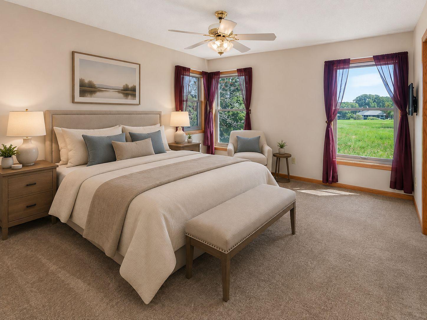 AI virtually staged to illustrate potential furniture placement.