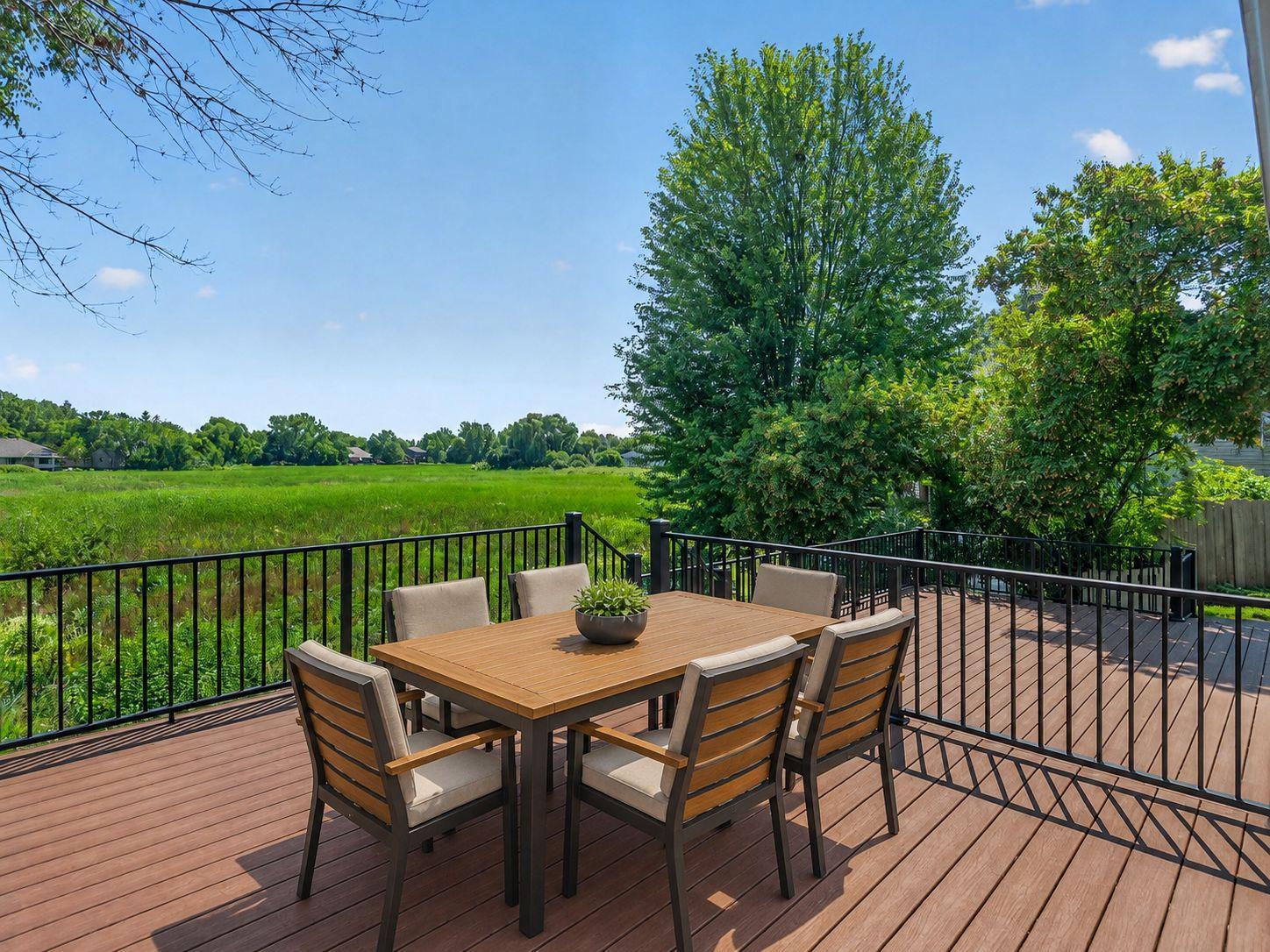 AI virtually staged to illustrate potential outdoor furniture placement.