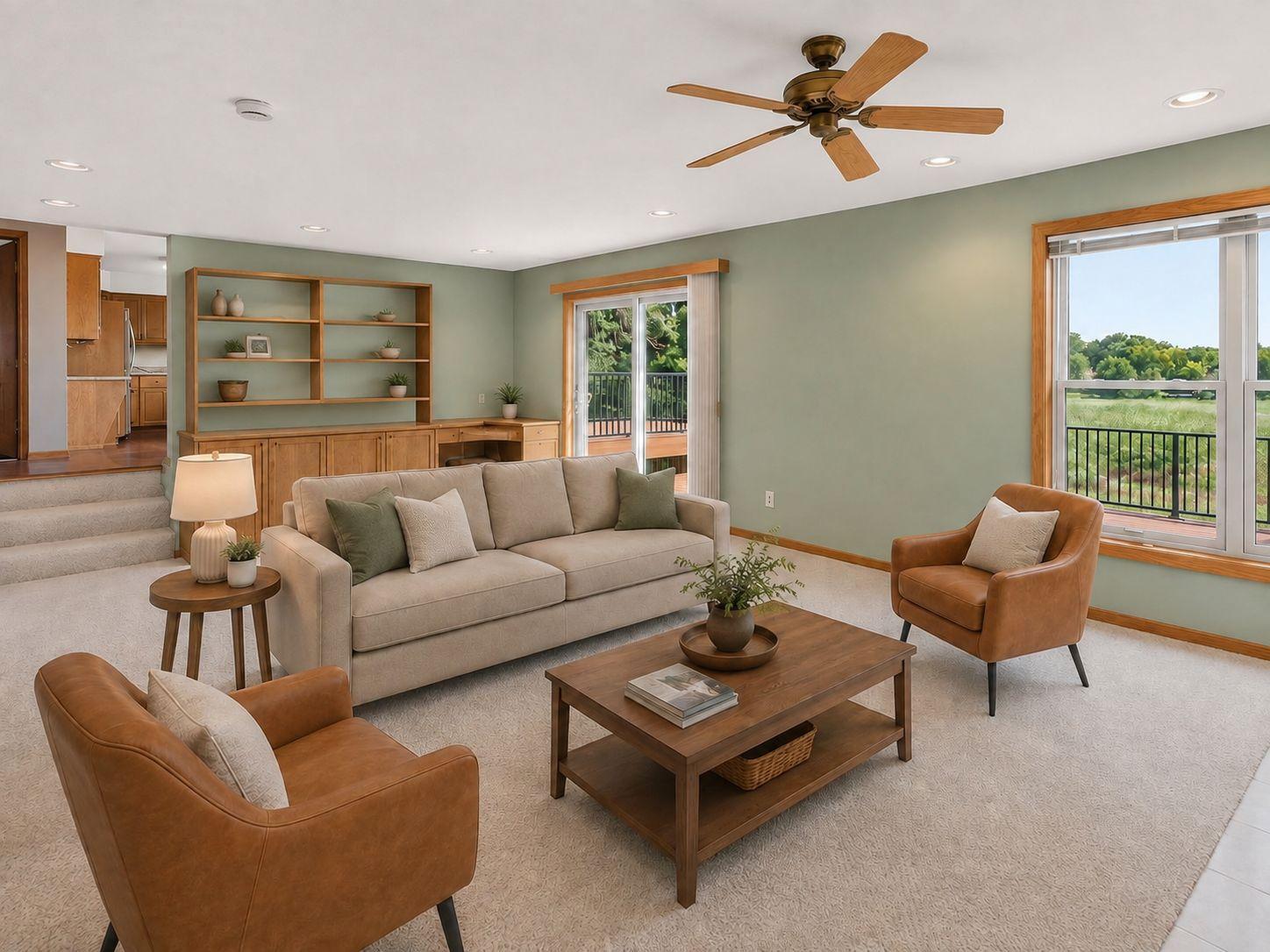 AI virtually staged to illustrate potential furniture placement.
