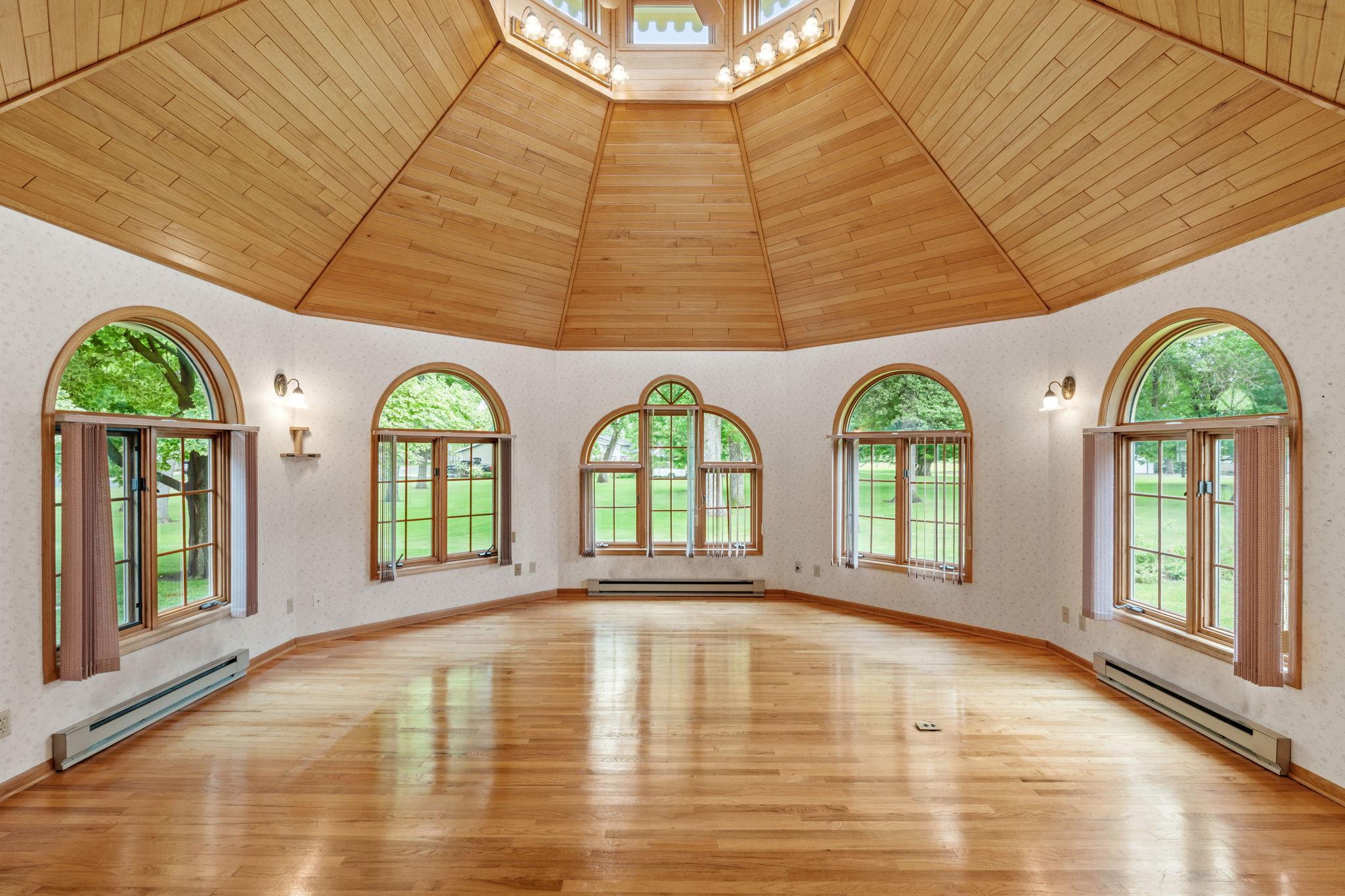 incredible interior gazebo addition attached to the back of the property