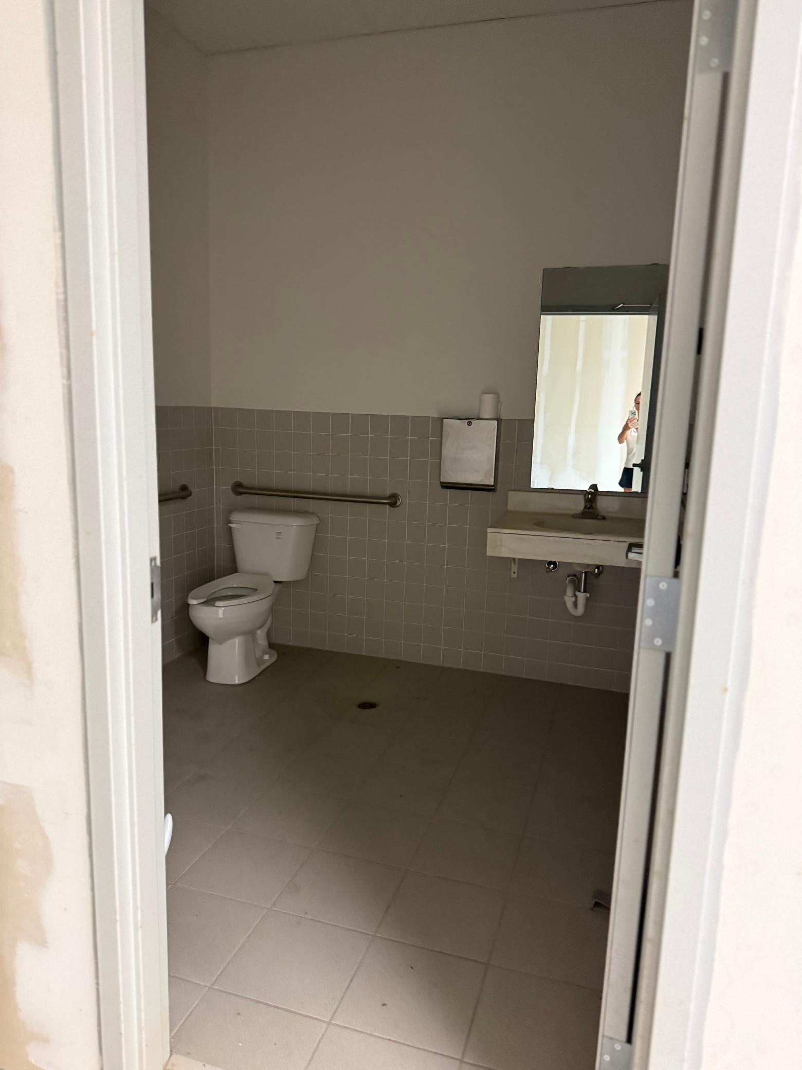 Each space has a bathroom.
