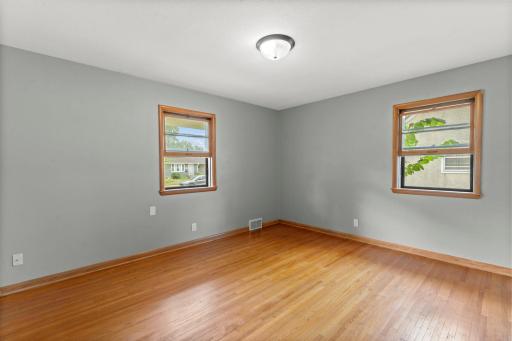 Hardwood floors and tile throughout the main floor of this 1950's home.
