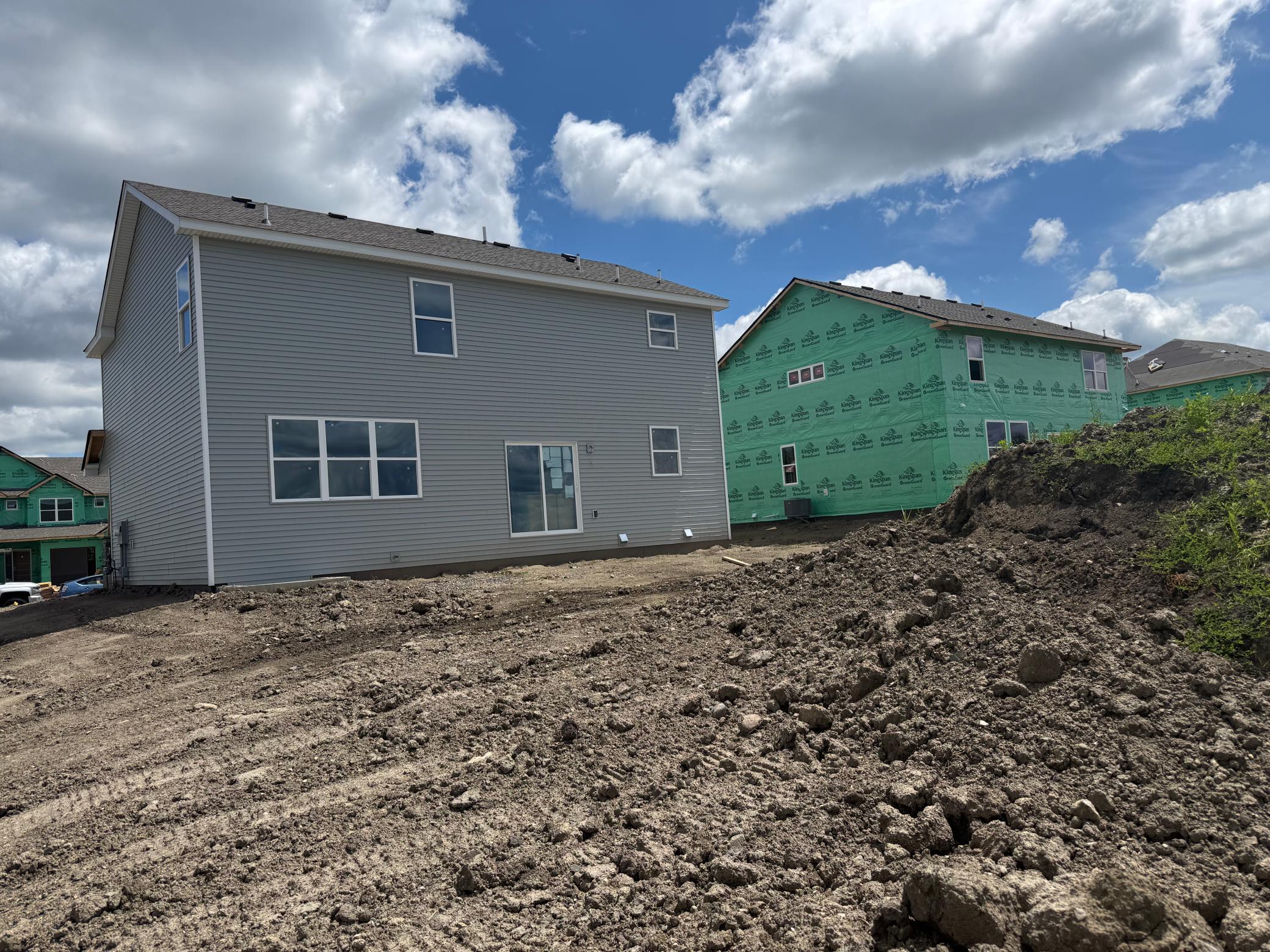 (Photo is of the actual home in progress.)