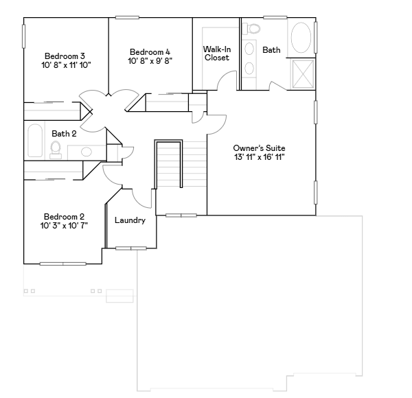 Upper level floorplan