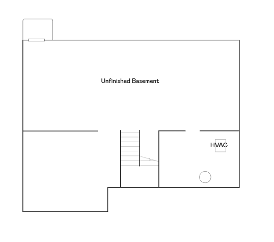 Unfinished basement floorplan