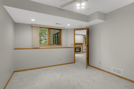 Fourth bedroom is located in the lower level