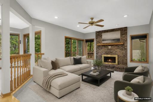 Main floor family room - virtually staged