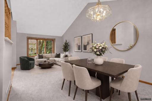 Dining/Living rooms - virtually staged
