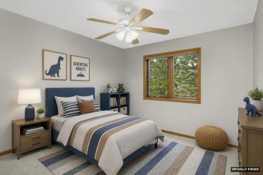 Second bedroom upstairs - virtually staged